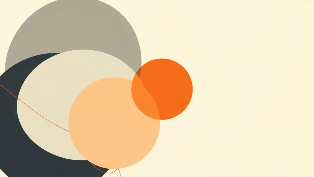 Abstract geometric illustration of intersecting circles and lines