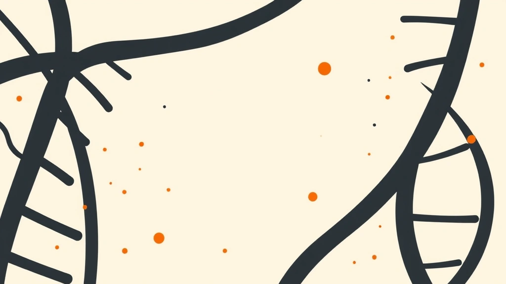 Abstract vector art of intersecting lines and dots on a cream background.
