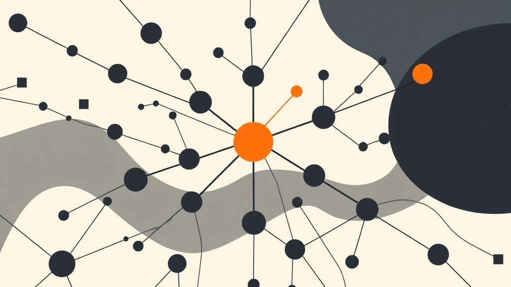 Abstract vector illustration of a networked data hub