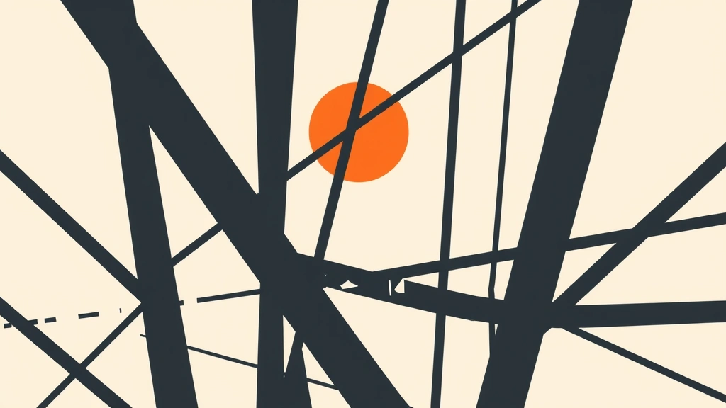 Abstract vector illustration of breaking geometric lines symbolizing financial instability.