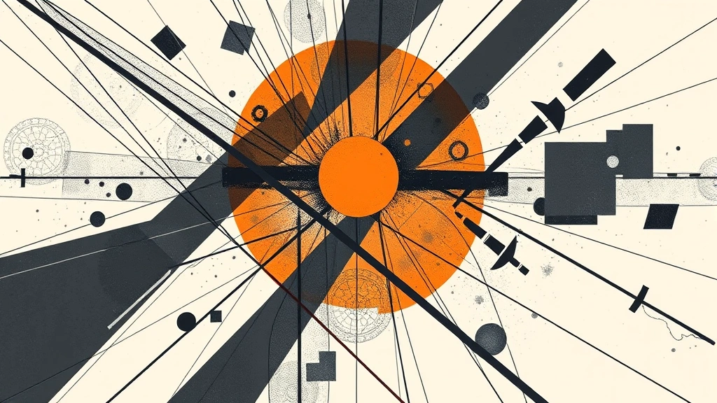 Abstract geometric illustration symbolizing a security breach and repair.