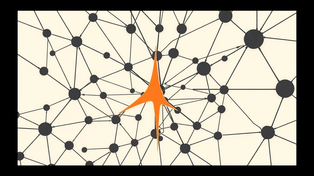 Abstract vector illustration of a fractured digital network.