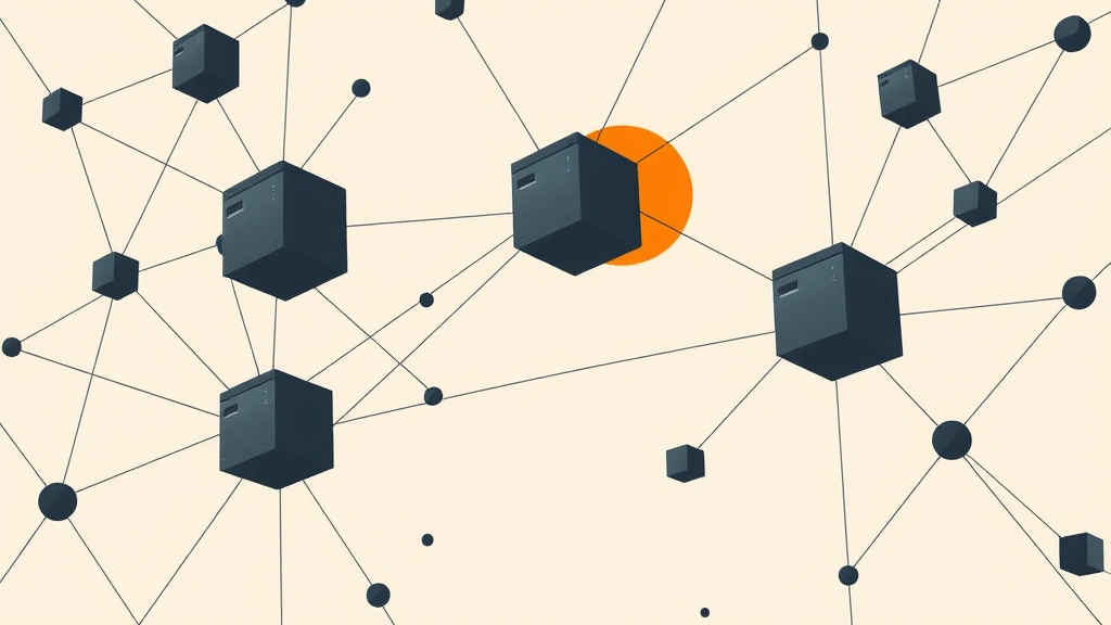 Abstract vector illustration of interconnected cloud nodes