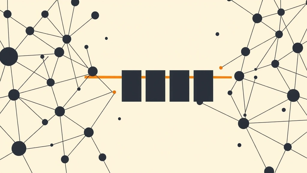 Abstract vector illustration of a network blocked by a geometric wall.