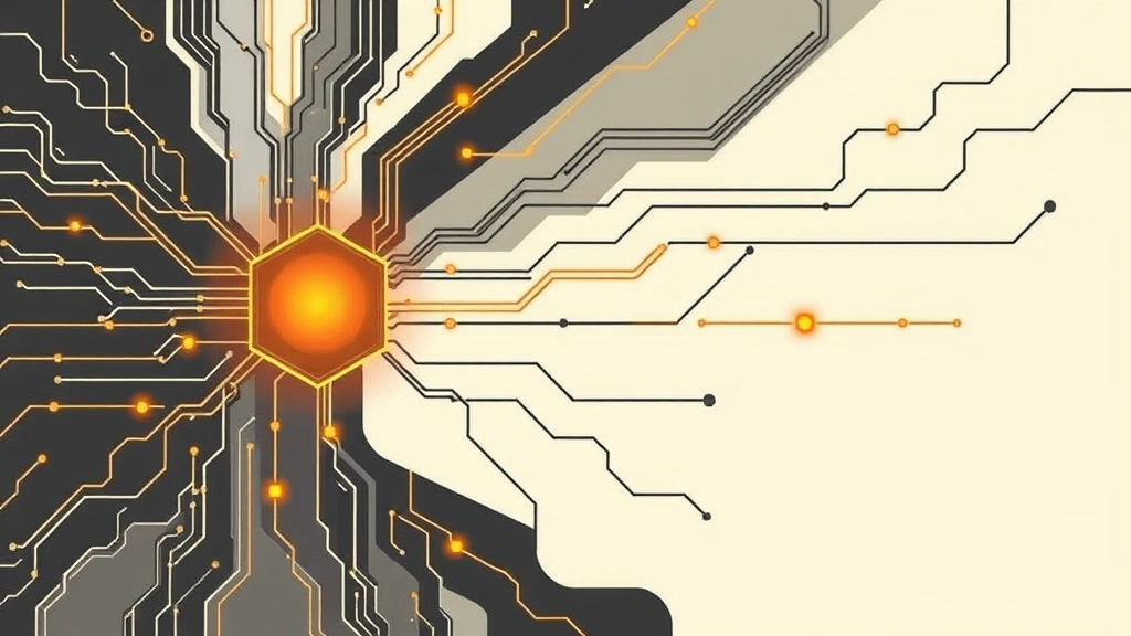 Abstract vector illustration of circuits and energy flows