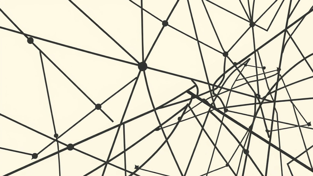 Abstract vector illustration showing a network of lines being disconnected.