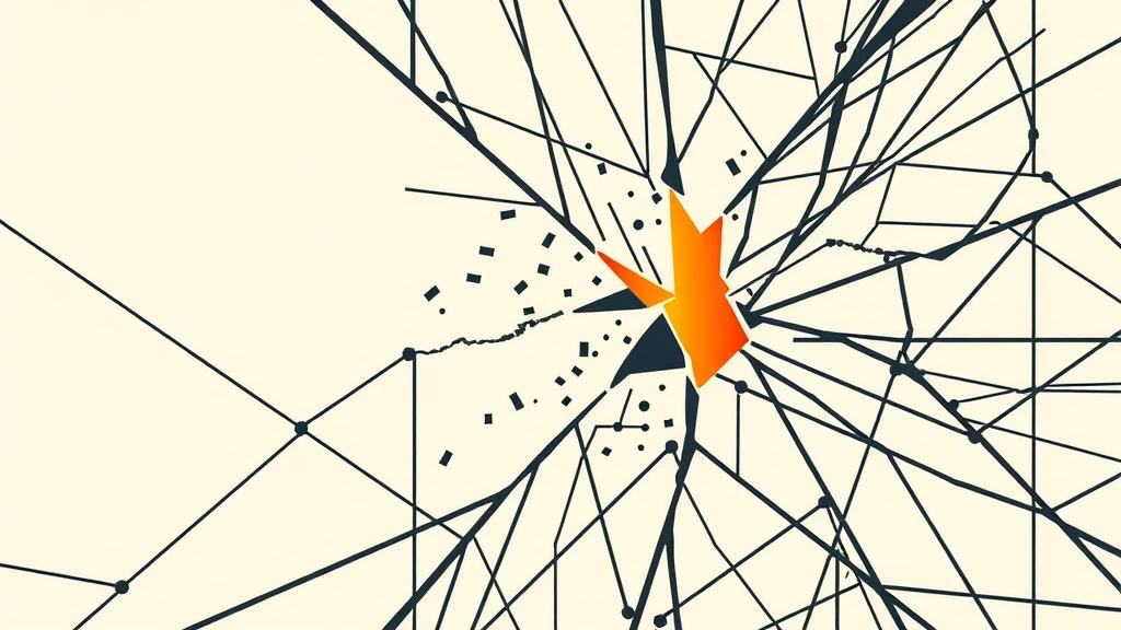 Abstract illustration of a fractured digital grid