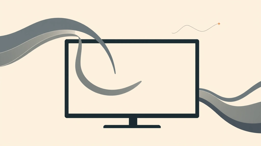 Abstract vector illustration of a screen with flowing data ribbons